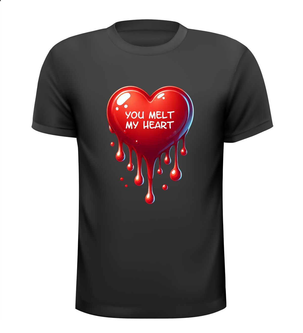 Valentijns T-shirt liefdes shirtje voor Valentijn you melt my heart kado