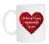 Witte mok voor Valentijnsdag en voor jou Valentijn ik ben al 14 jaar stapelverliefd op jou. Veertien jaar verliefd