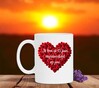 foto 2 Witte mok voor Valentijnsdag en voor jou Valentijn ik ben al 15 jaar stapelverliefd op jou. Vijftien jaar relatie