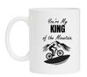 foto 1 witte mok voor voor hem de mountainbiker you're my king of the mountain