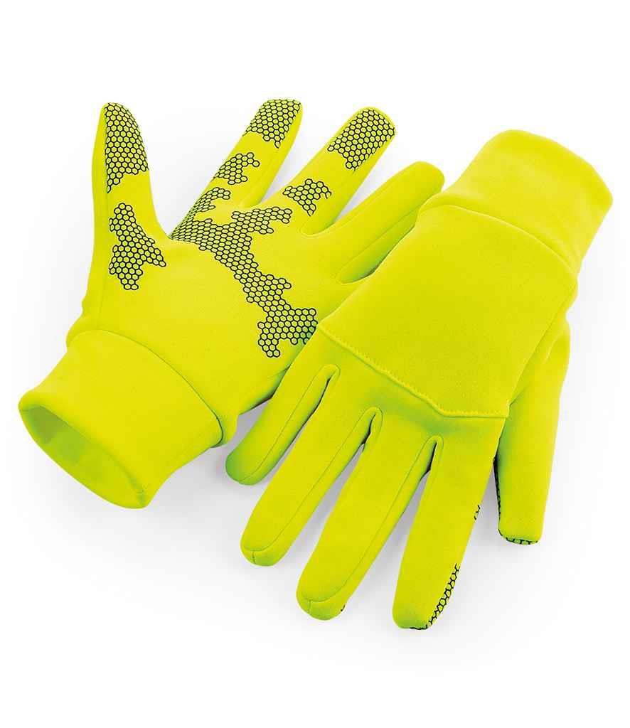 Fluoriserende gele Sports Tech Soft Shell-handschoenen wanten volwassen