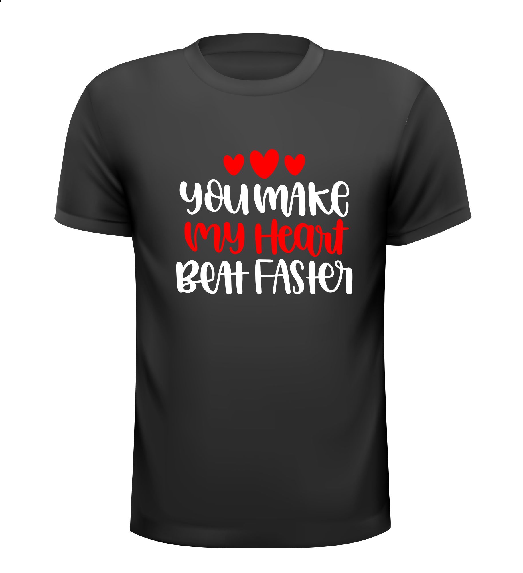 Lief Valentijn shirtje you make my heart beat faster