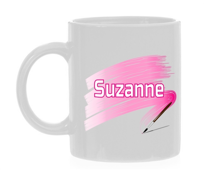 Mok met naam de Suzanne als opdruk