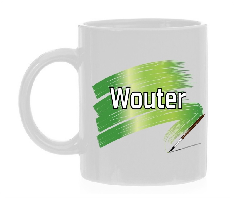 Mok met naam Wouter