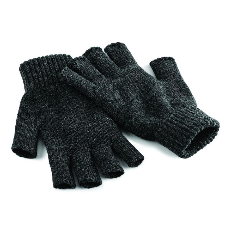 Vingerloze handschoenen Houtskool grijs