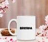 foto 3 Witte mok met naam de Brenda als opdruk