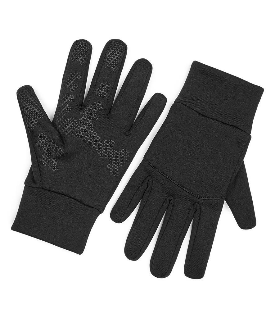 Zwarte Sports Tech Soft Shell-handschoenen wanten volwassen