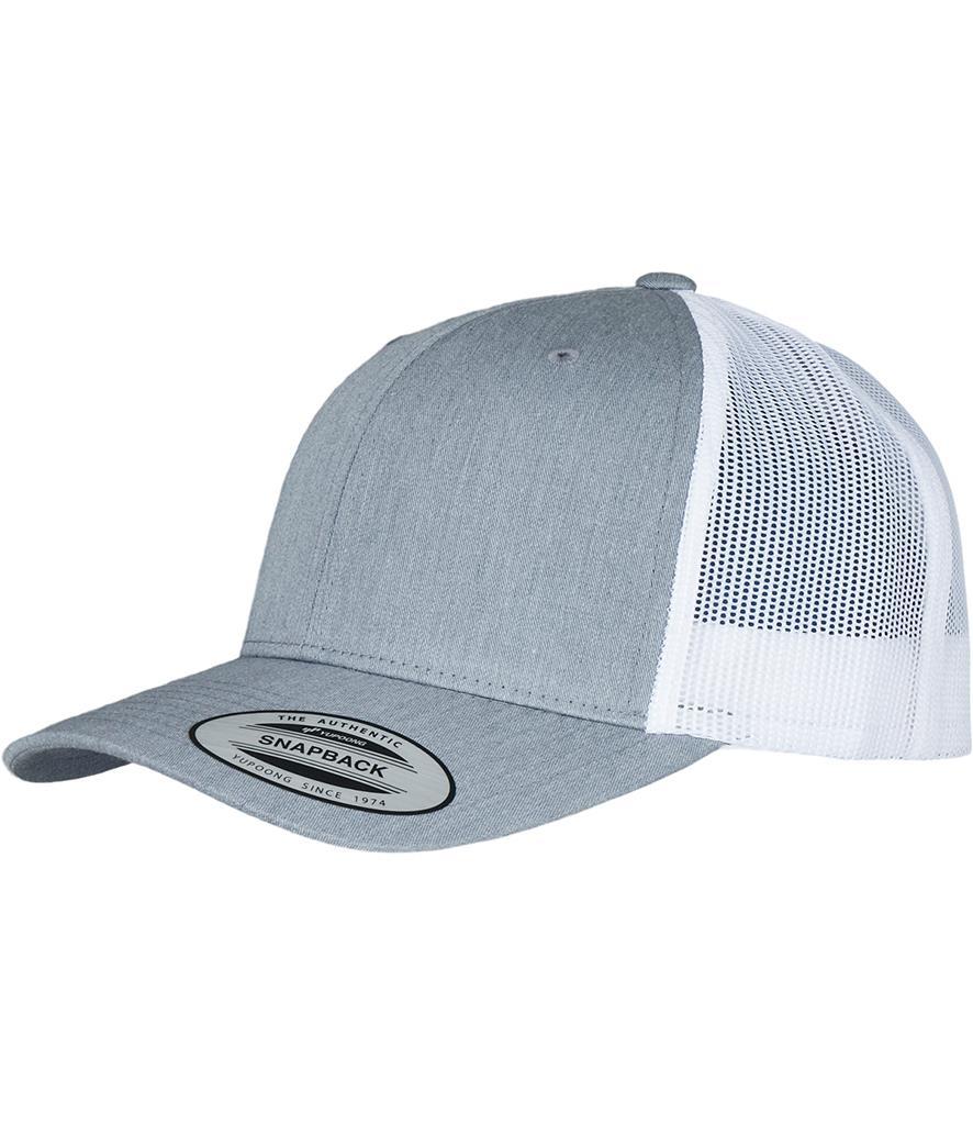 Grijs met witte Retro Trucker pet tweekleurig