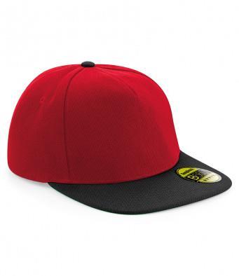 Originele platte Peak Snapback Cap Pet rood met zwart