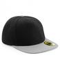 Originele platte Peak Snapback Cap Pet zwart met grijs
