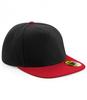 Originele platte Peak Snapback Cap Pet zwart met rood