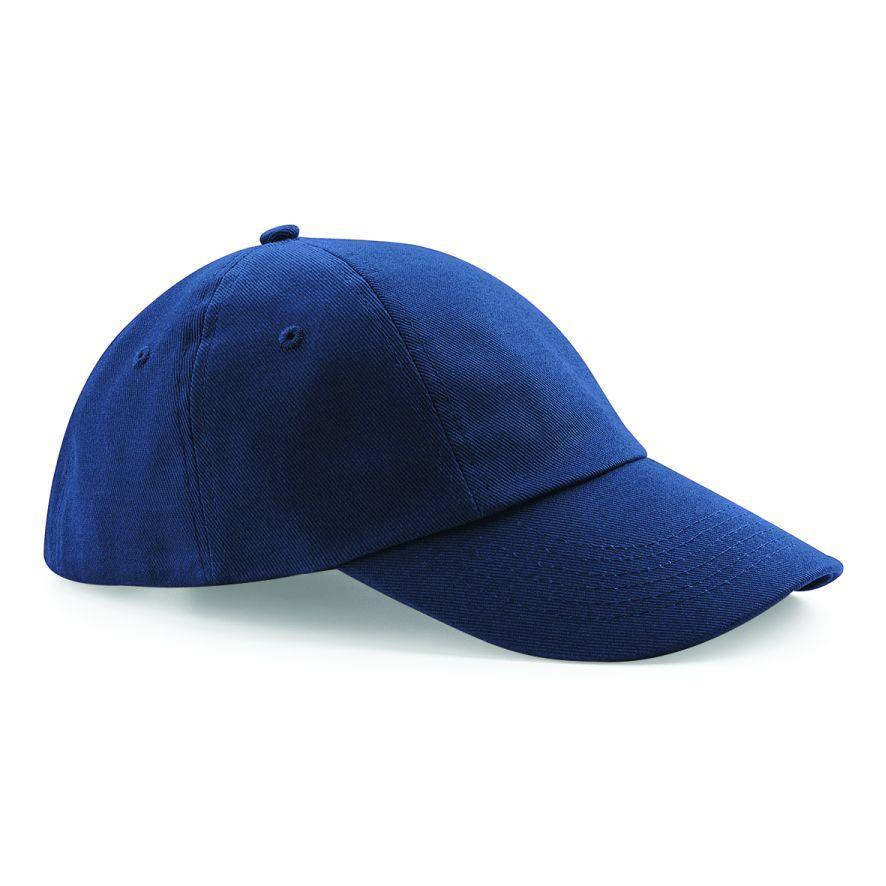 Pet zwaar katoenen drillcap met laag profiel blauw