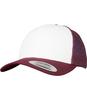 Retro gekleurde trucker pet maroon met wit