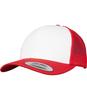 Retro gekleurde trucker pet rood met wit