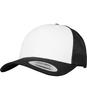 Retro gekleurde trucker pet zwart met wit