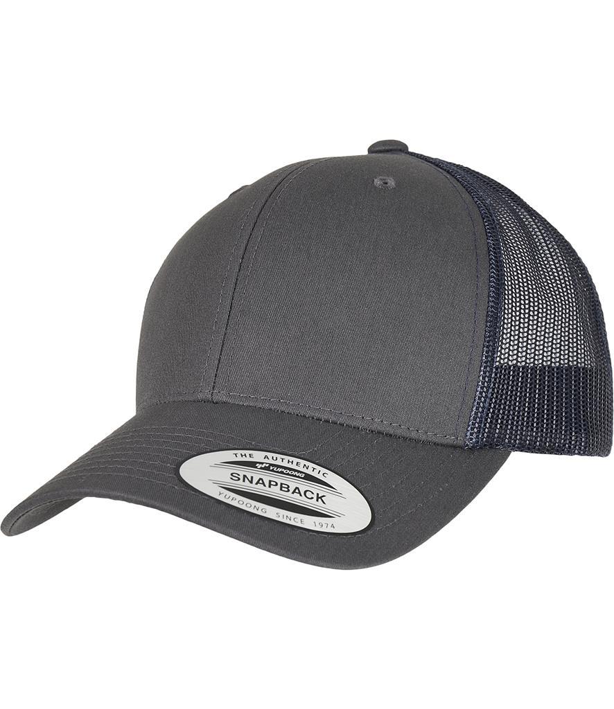 Retro Trucker pet tweekleurig grijs met donkerblauw