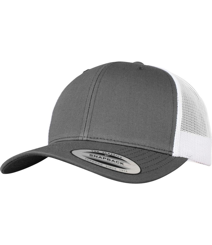 Retro Trucker pet tweekleurig grijs met wit