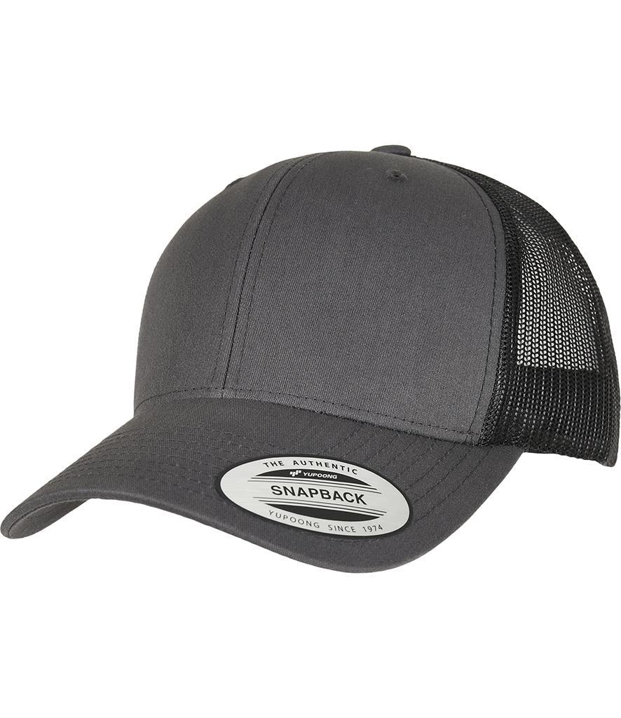 Retro Trucker pet tweekleurig grijs met zwart