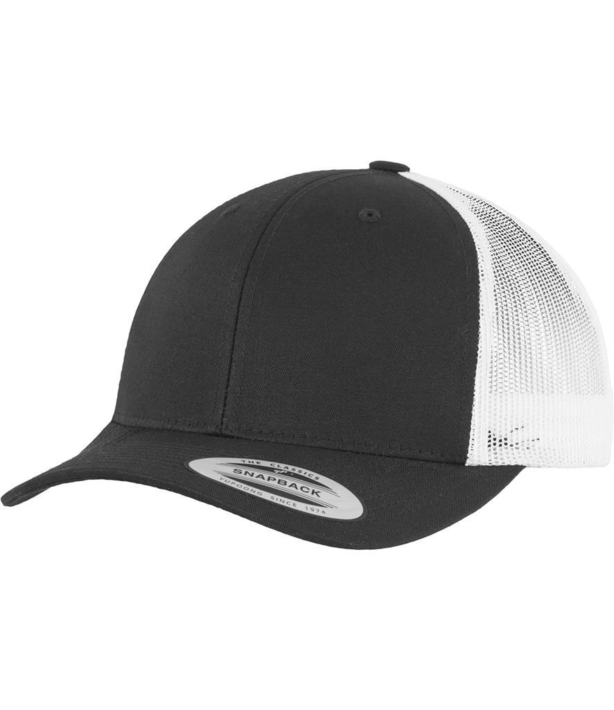 Retro Trucker pet tweekleurig zwart wit