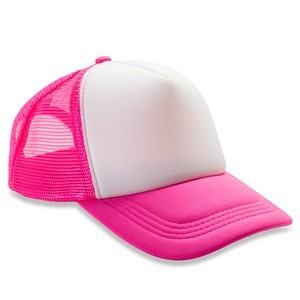 Roze Truckers pet met gaas en wit voorpaneel Volwassen pink