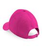 Sportieve pet volwassen fuchsia roze met witte rand