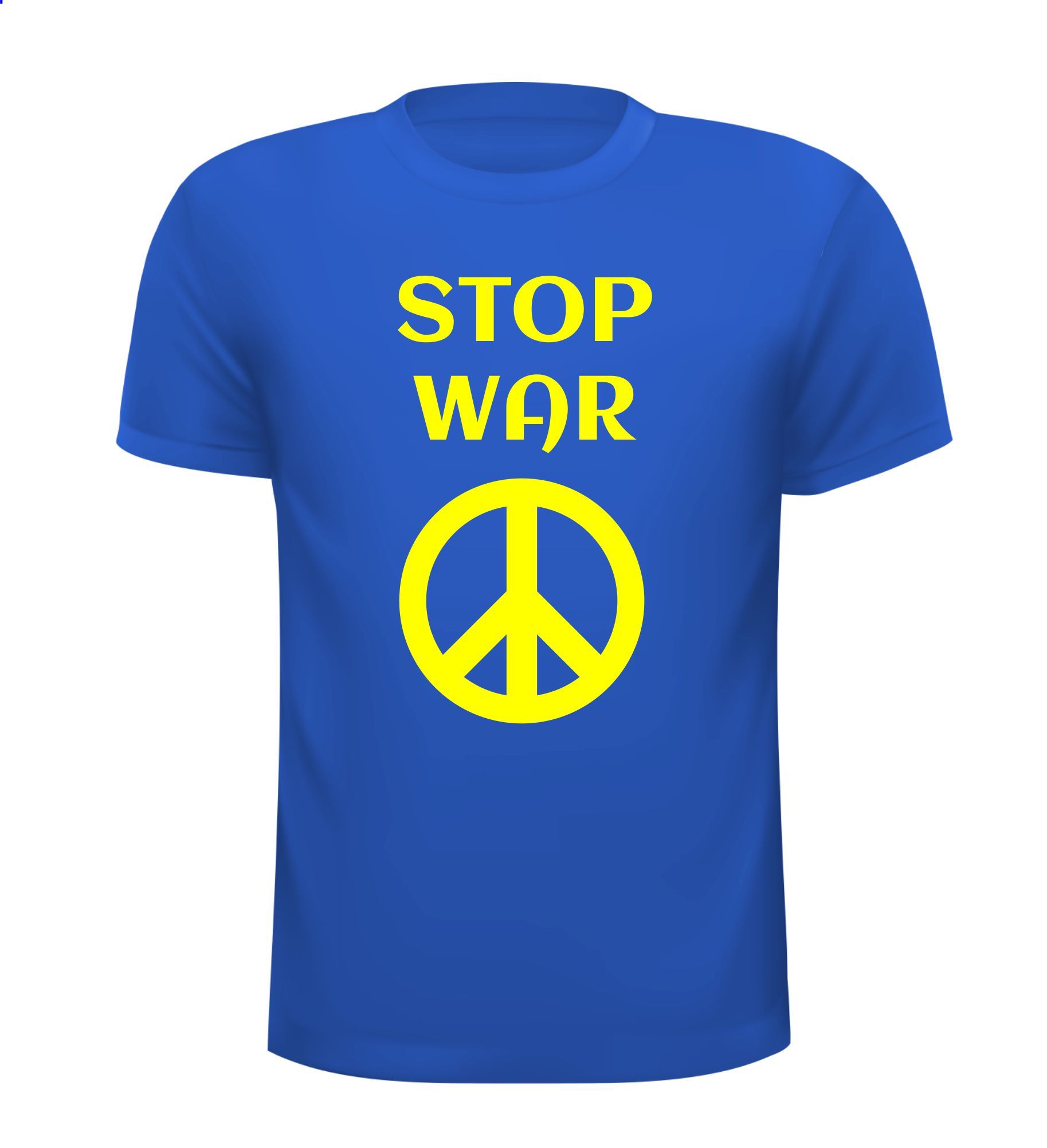 T-shirt Blauw geel stop war Oekraïne t-shirt