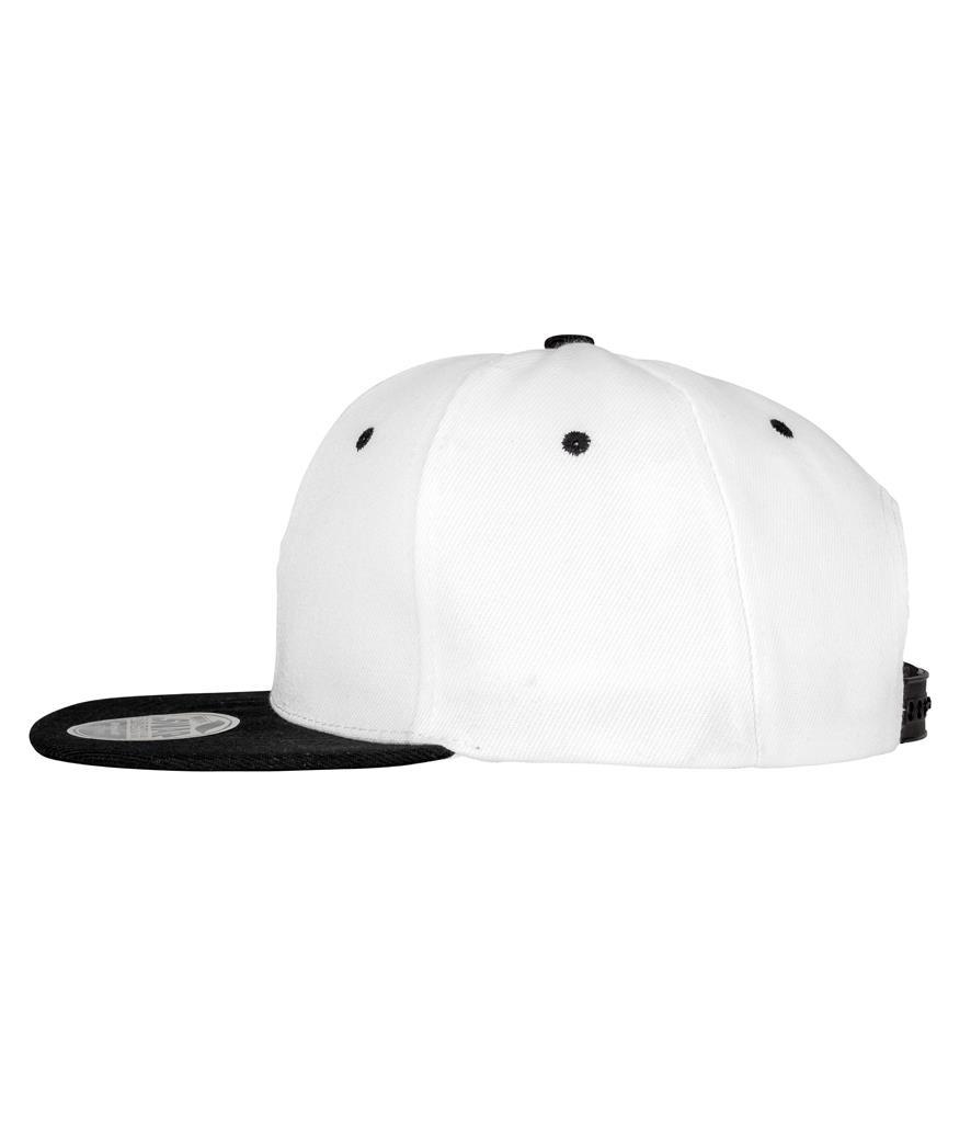 Witte Pet met de klep in de kleur zwart Volwassen Bronx Snapback Cap