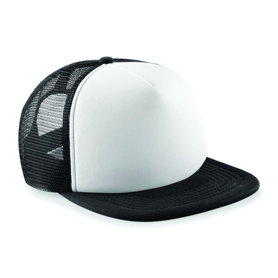 Zwart met witte Vintage Snapback Trucker-pet Retro stijl