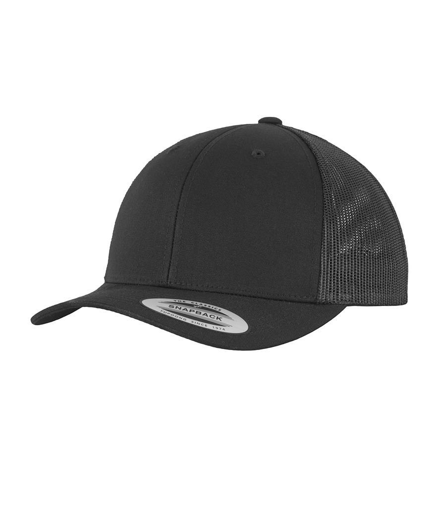 Zwarte Retro Trucker pet