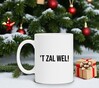 foto 3 Witte koffie of thee mok met de opdruk 'T Zal wel!