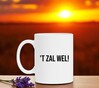 foto 4 Witte koffie of thee mok met de opdruk 'T Zal wel!