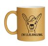 foto 1 foute gouden glitter mok Lama koffie mok I am llalamazing ik ben geweldig