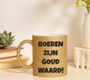 foto 3 Gouden glitter koffie mok boeren zijn goud waard stikstof beleid overheid