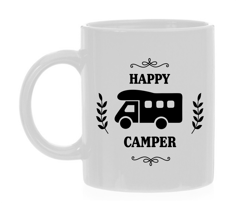 Happy camper grappig camper mok vakantie