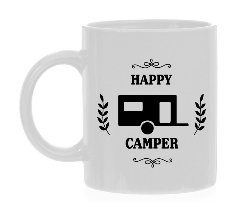 Happy camper grappig caravan mok vakantie op stap met de caravan