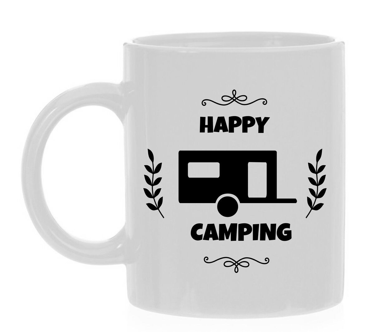 Happy camper grappig caravan mok vakantie op stap met de caravan