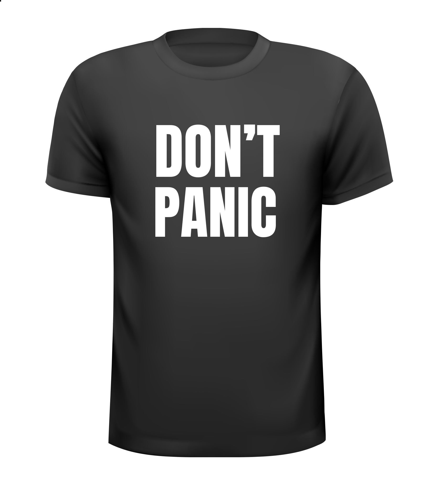 T-shirt don't panic geen paniek