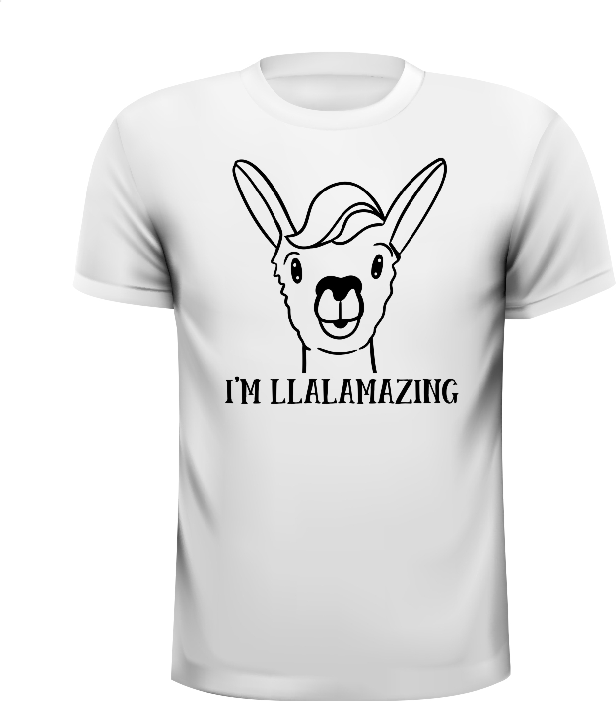 T-shirt lama I am llalamazing gewelidg grappig