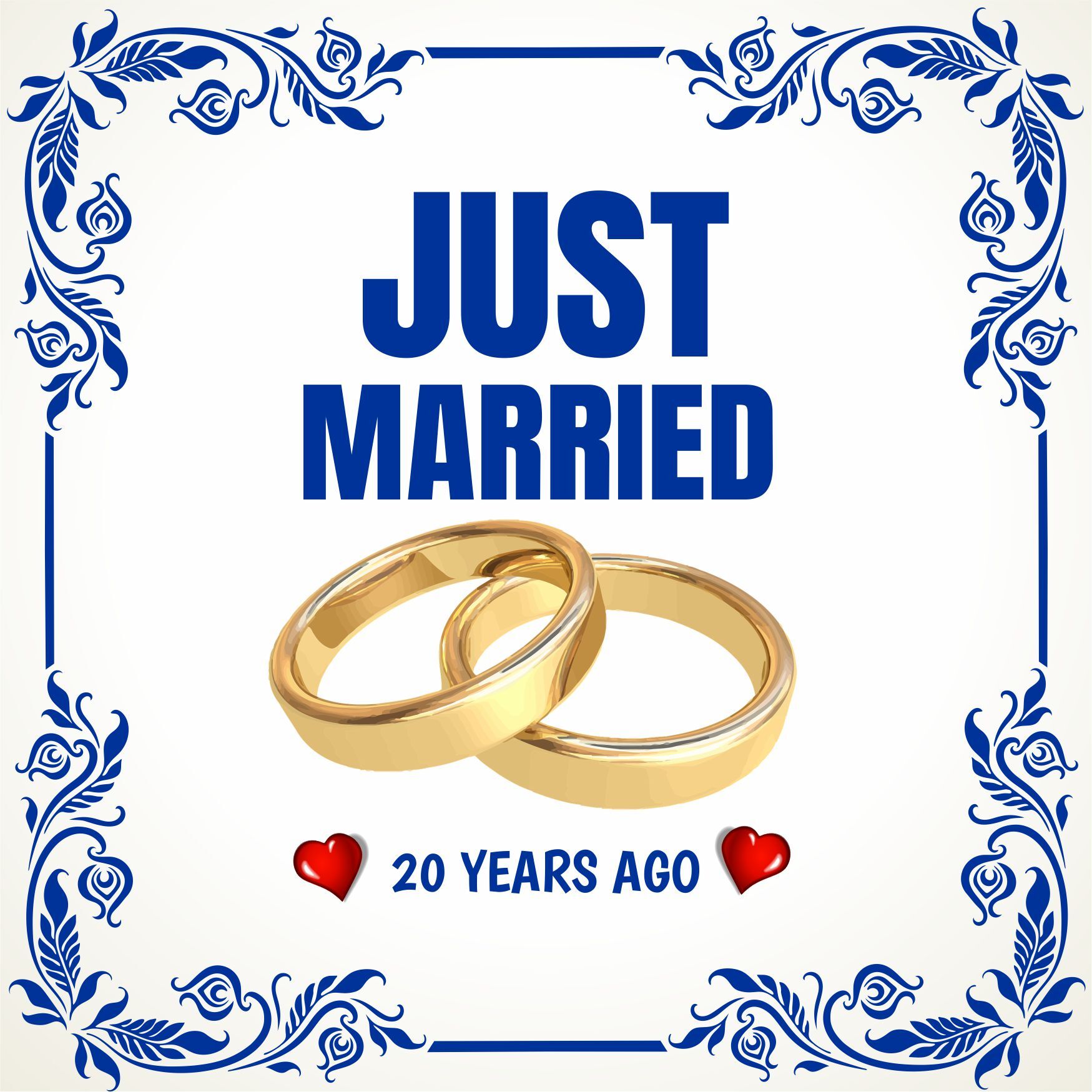 Tegel just married 20 years ago pas getrouwd 20 jaar geleden