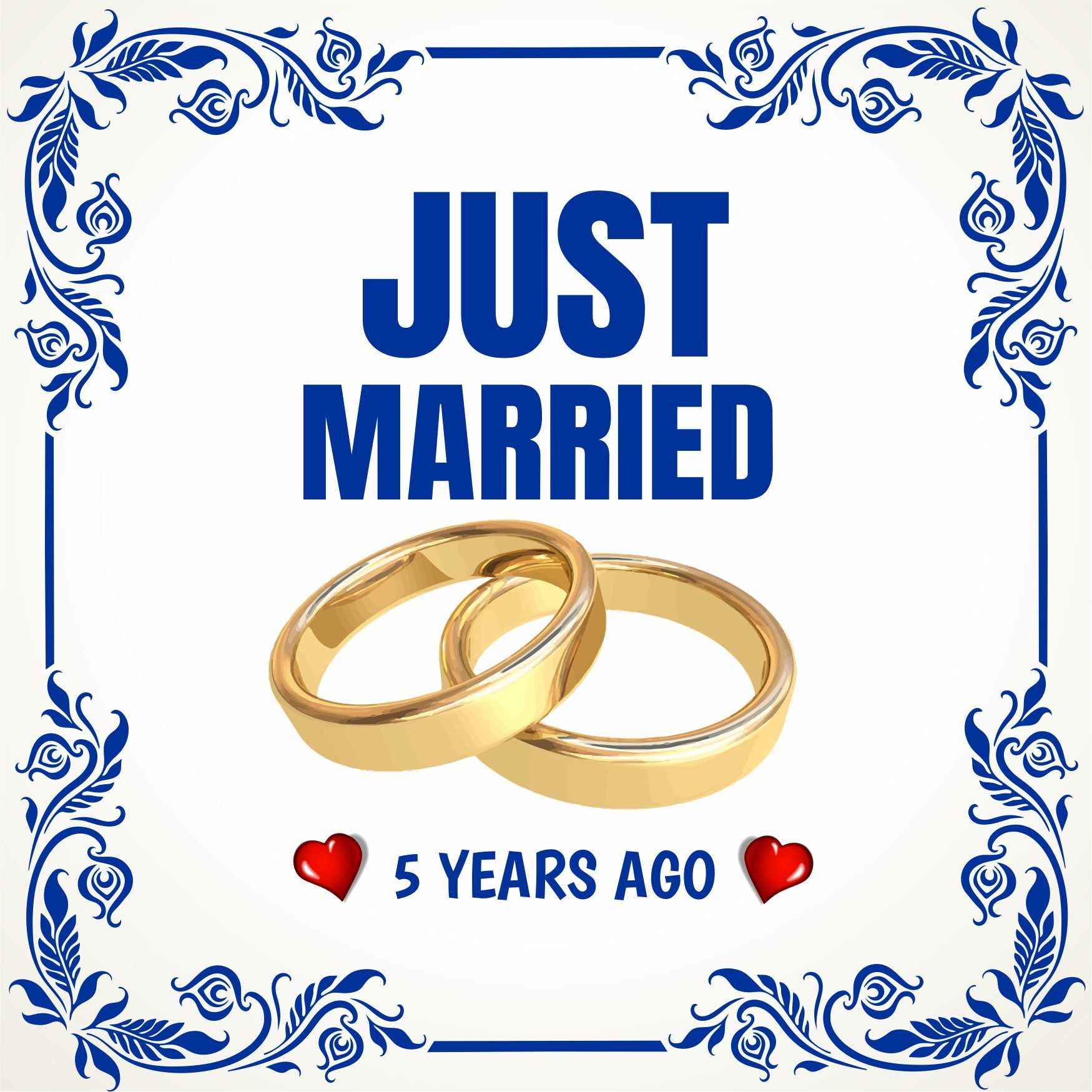 Tegel just married 5 years ago pas getrouwd 5 jaar geleden