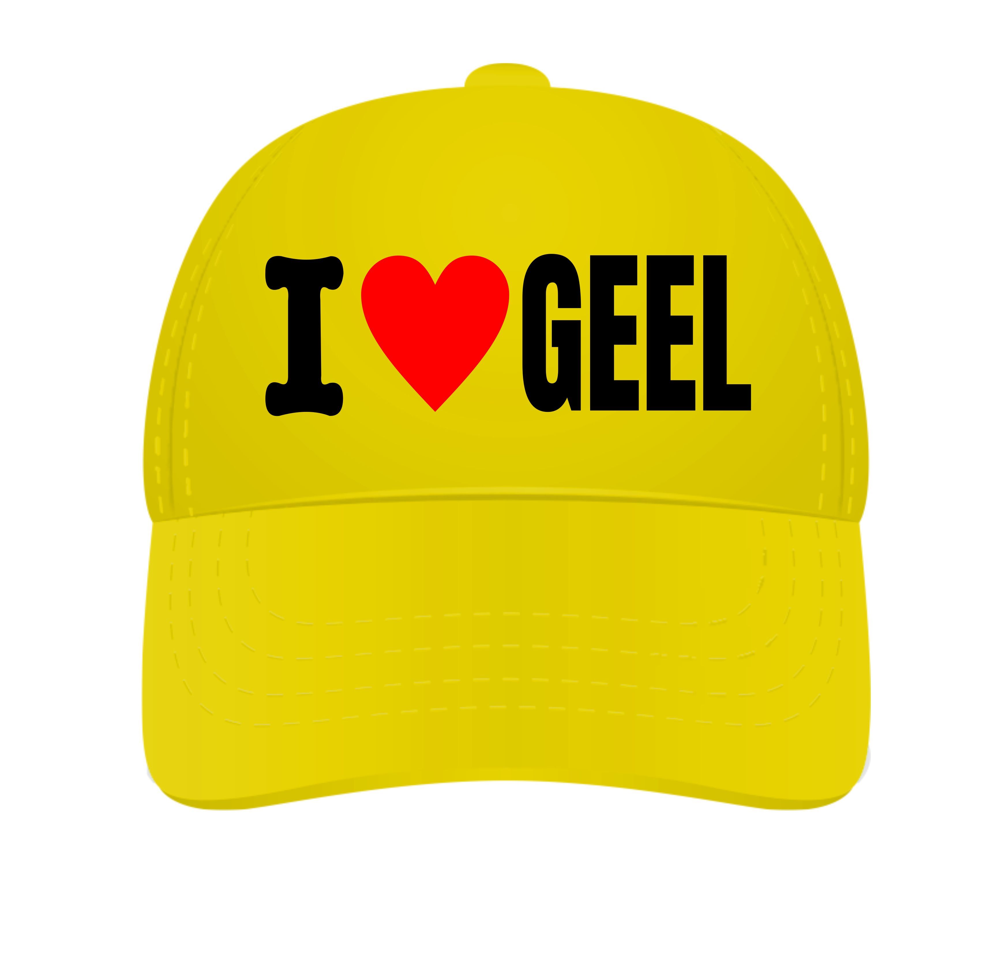 Pet i love geel houden van de kleur geel