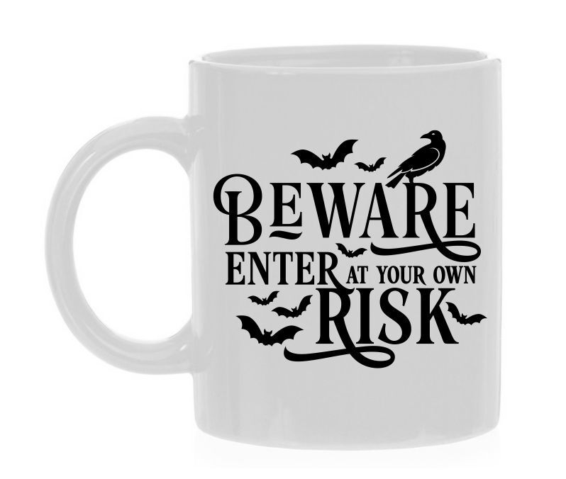 Mok beware enter at your own risk Halloween eigen risico