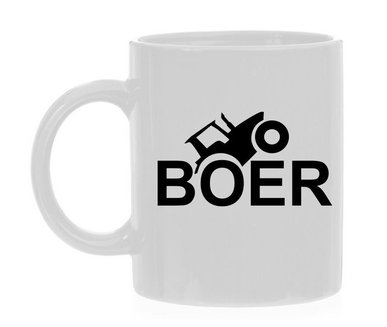 Mok boer trots op de boer trekker tractor