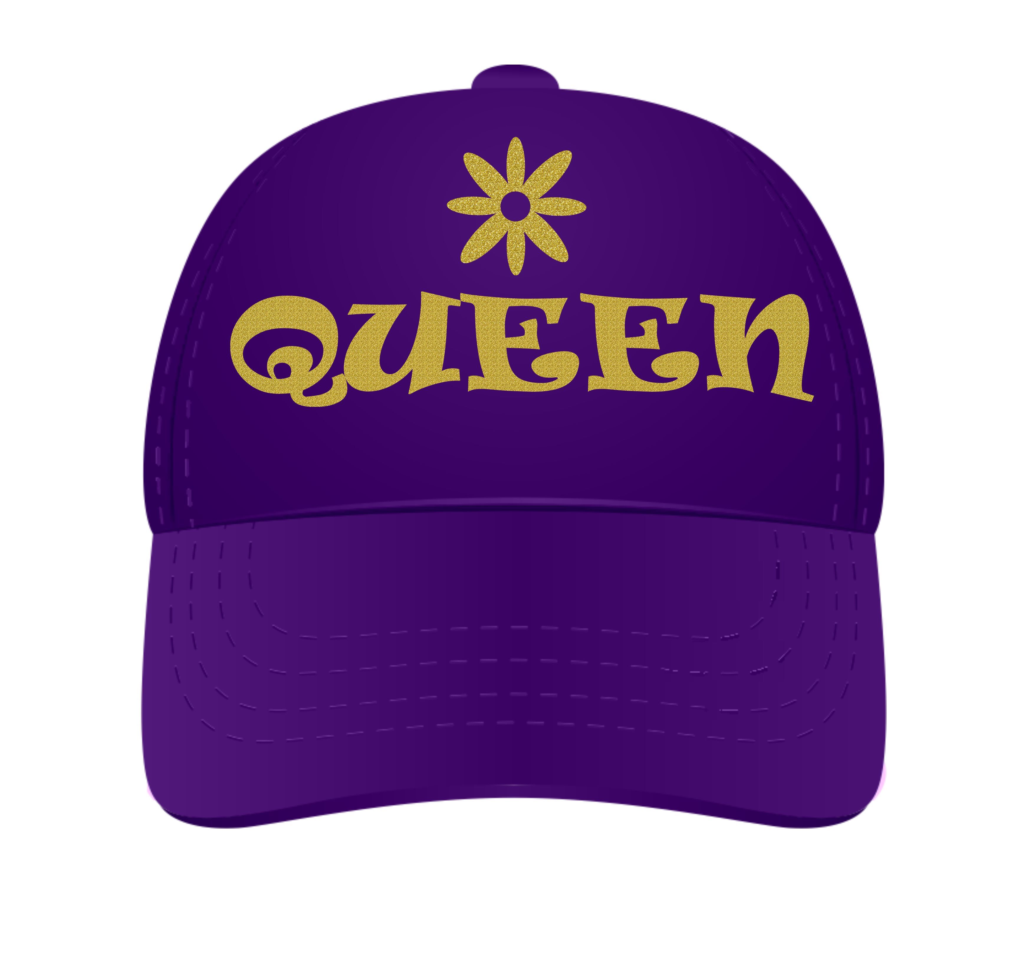 pet queen seventies foute pet gouden glitter opdruk