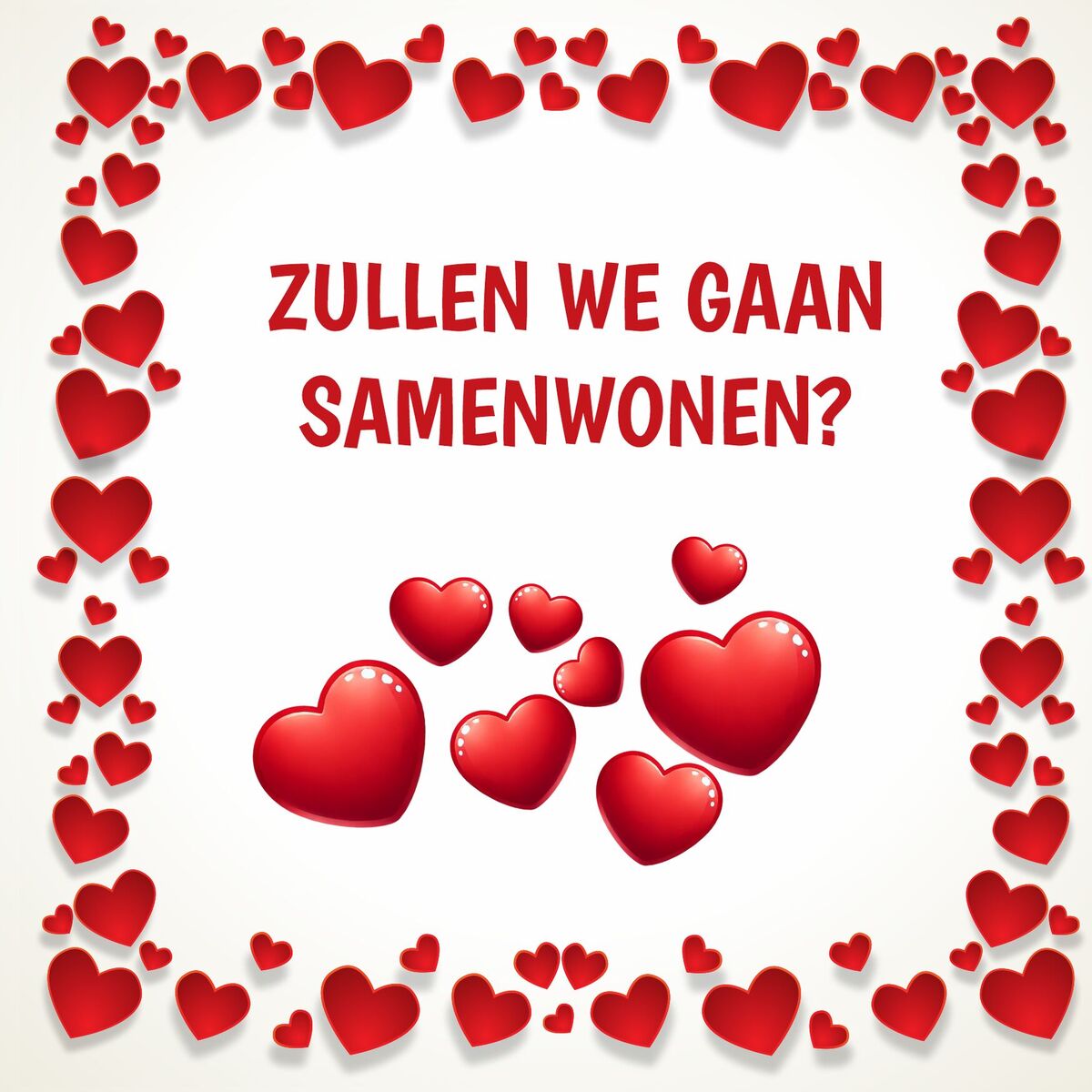 Samenwonen tegeltje zullen we gaan samenwonen?