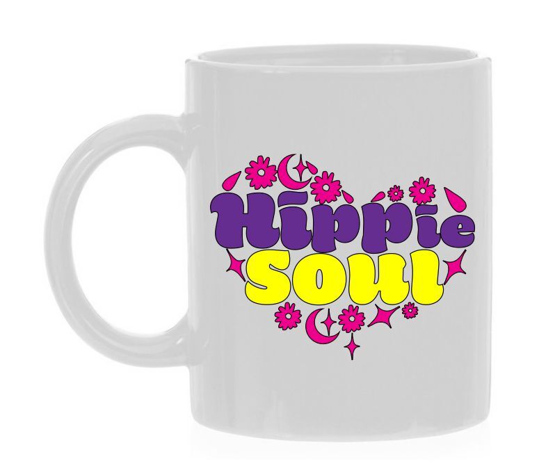 Seventies koffie mok hippie soul