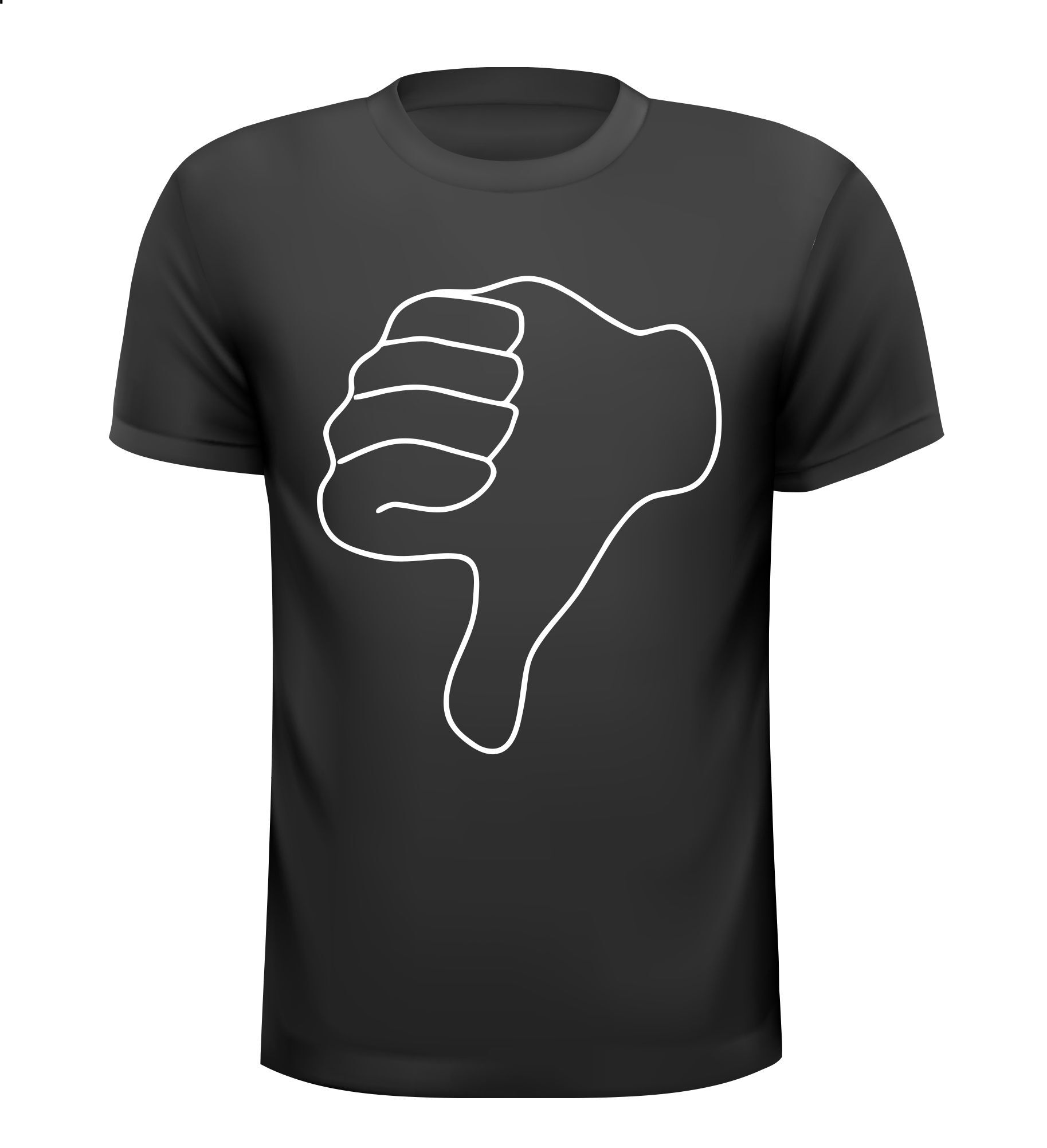 Shirt duim omlaag protest shirtje demonstratie shirtje
