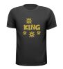 Shirt king seventies foute gouden glitter opdruk