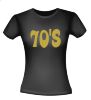 foto 2 Shirt seventies in gouden foute glitter letters