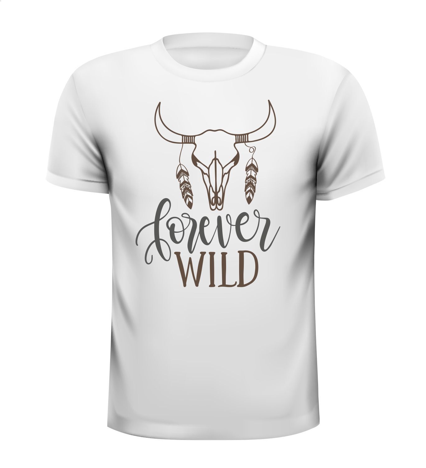 T-shirt forever wild voor altijd wild cowboy leuk verjaardags cadeau